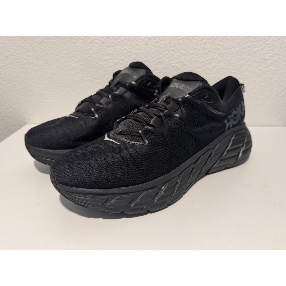 Hoka One Mens Gaviota 3 Running Shoe Size 13 Black Sneaker Active Gym Workout - Picture 3 of 14
